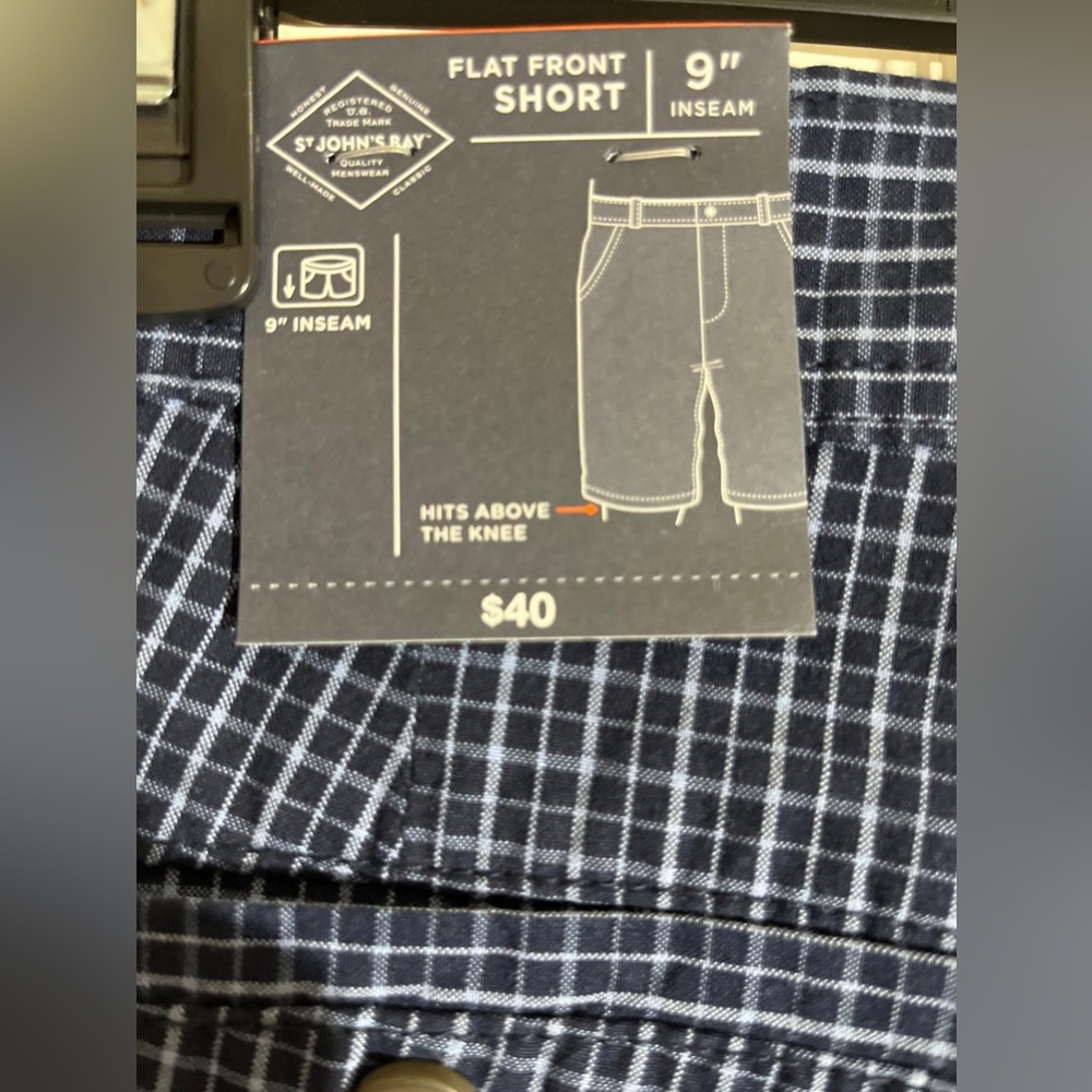 (S) St. John's Bay Comfort Stretch 9" Mens Stretch Fabric Chino Short - Picture 7 of 7